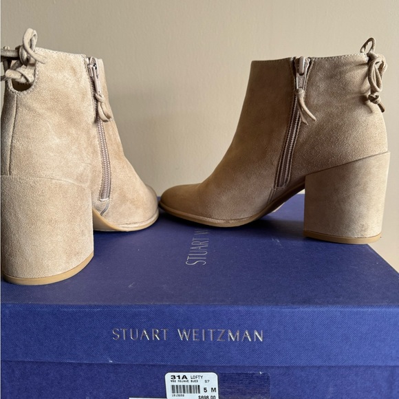 Stuart Weitzman Lofty Suede Ankle Boots - Picture 7 of 8